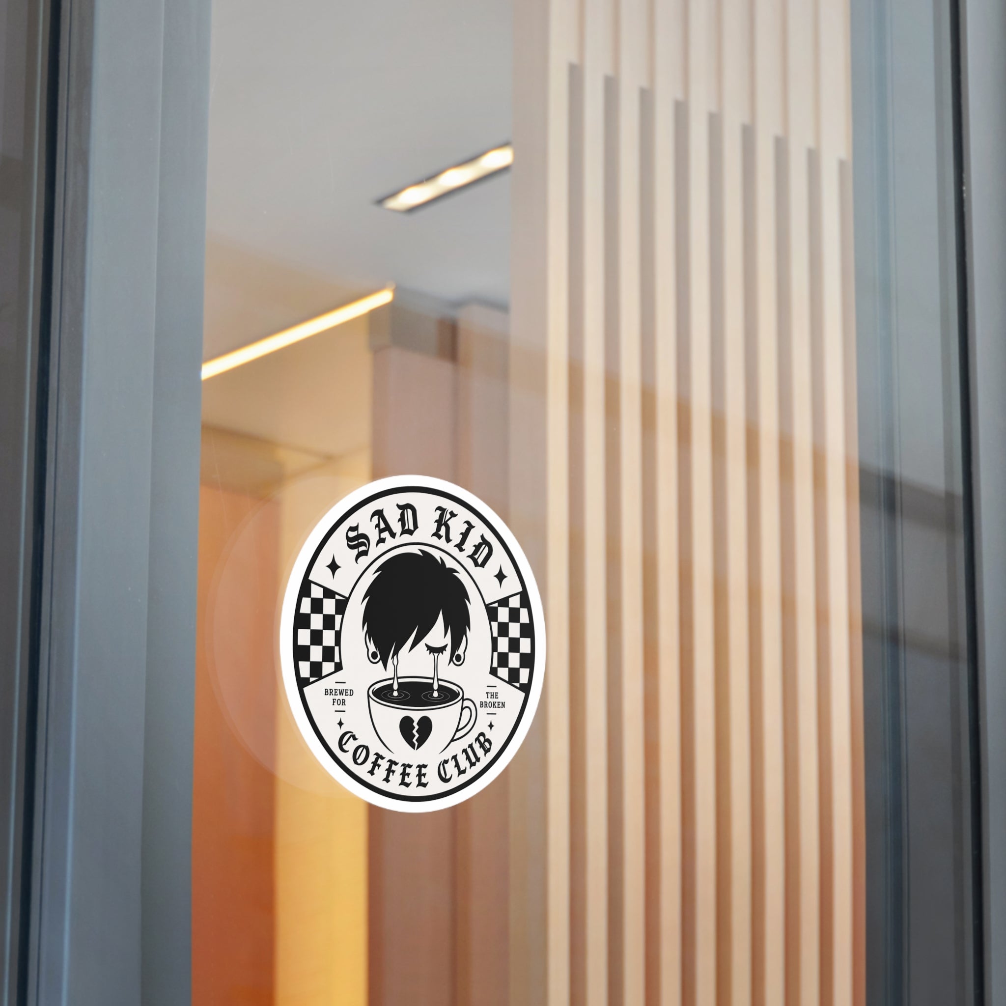 OG Sad Kid Logo Round Vinyl Stickers