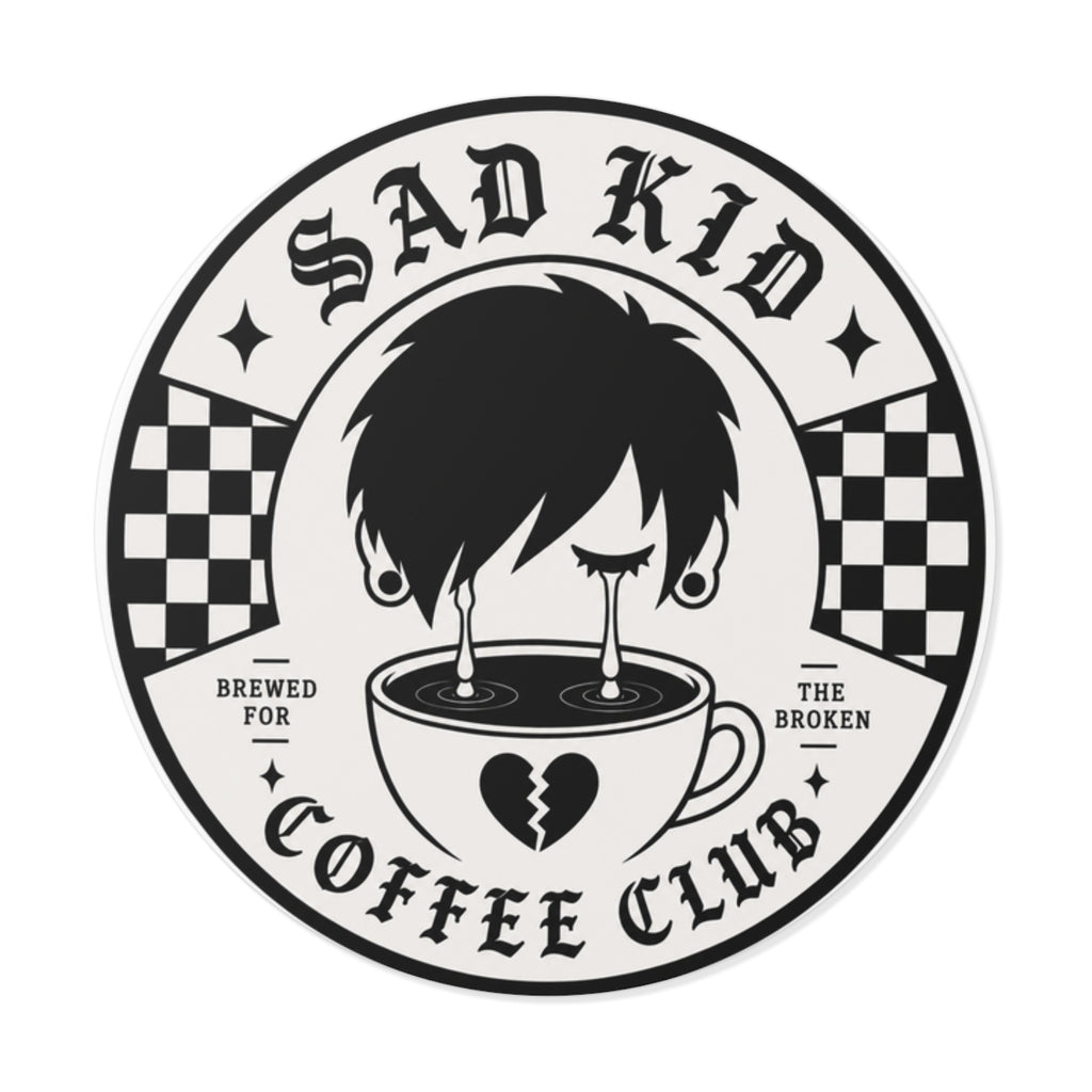 OG Sad Kid Logo Round Vinyl Stickers