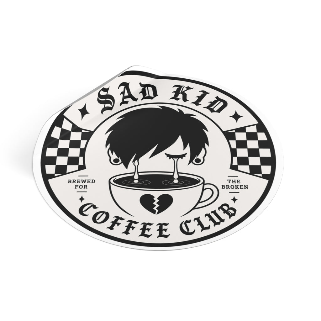 OG Sad Kid Logo Round Vinyl Stickers