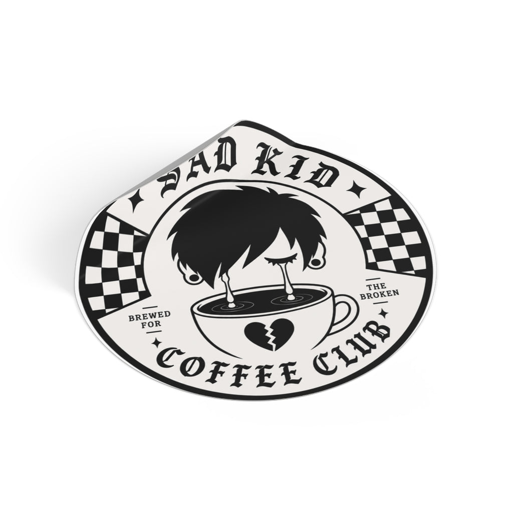 OG Sad Kid Logo Round Vinyl Stickers