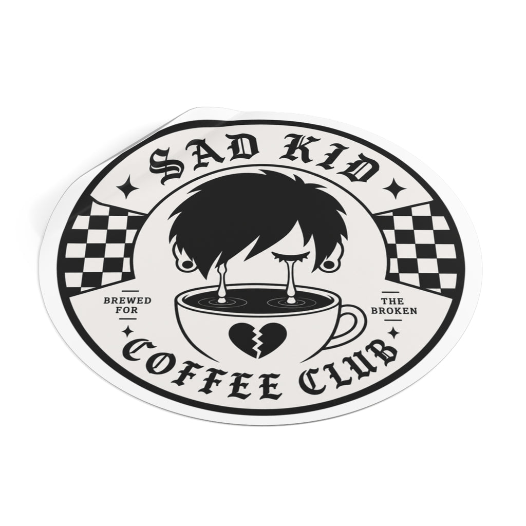 OG Sad Kid Logo Round Vinyl Stickers