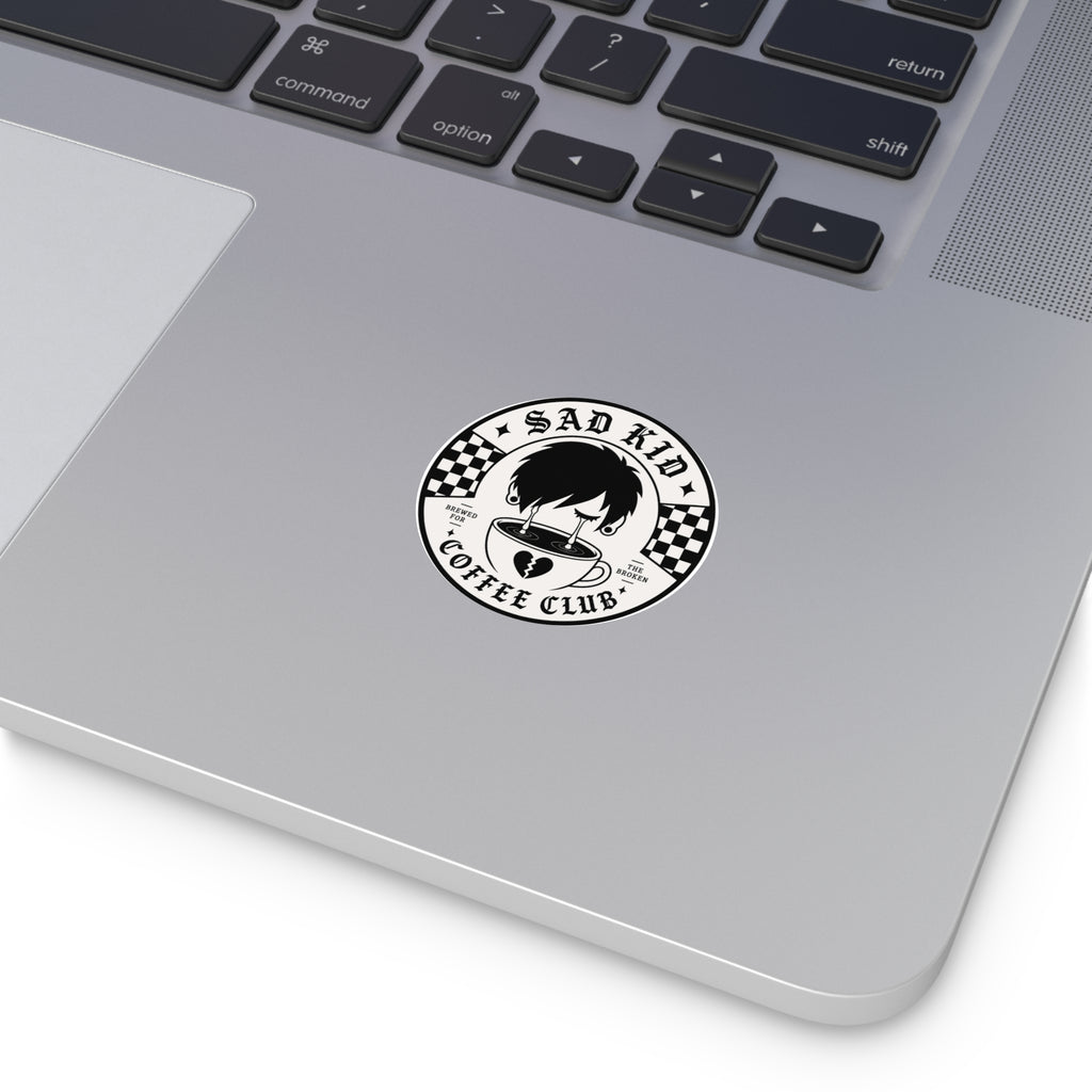 OG Sad Kid Logo Round Vinyl Stickers