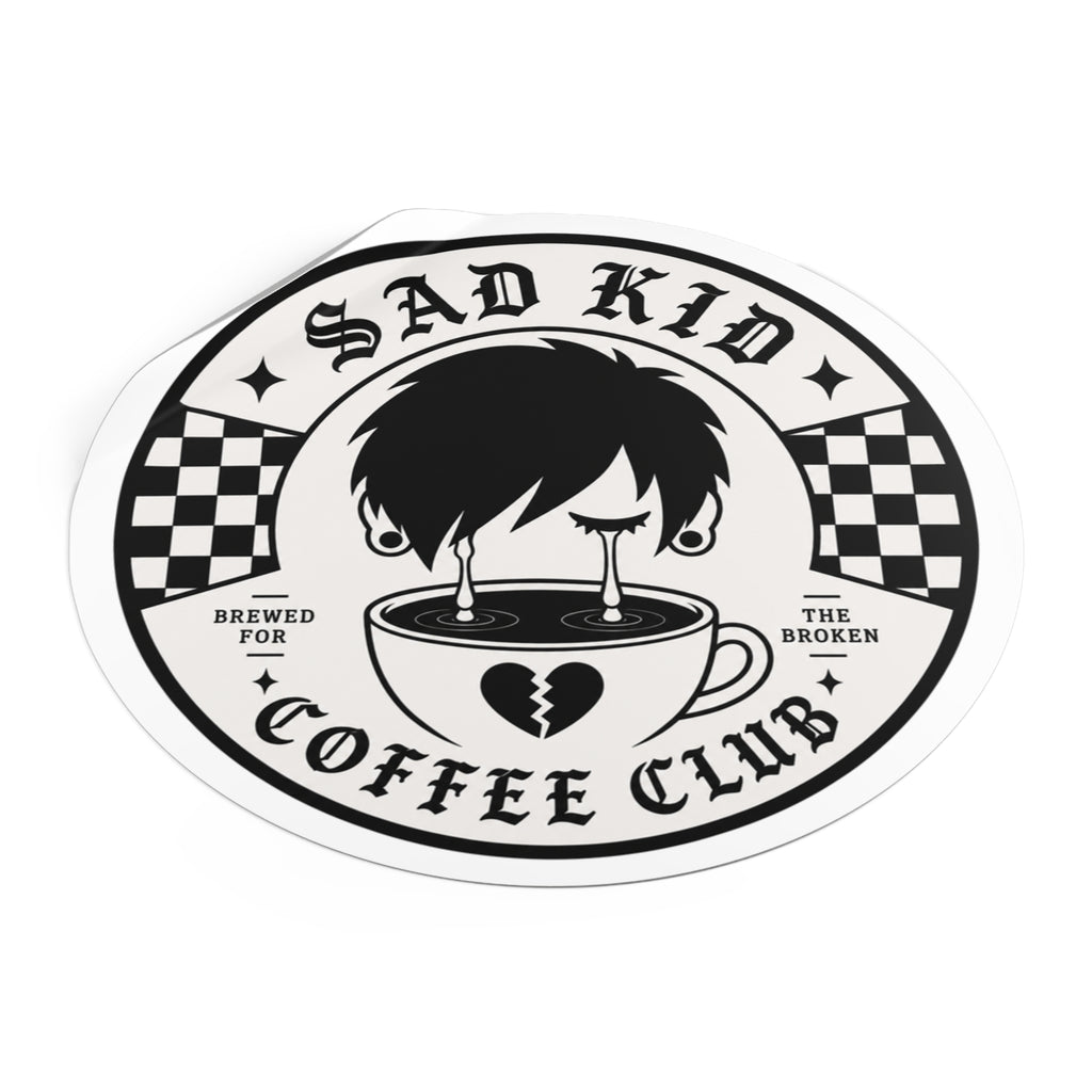 OG Sad Kid Logo Round Vinyl Stickers