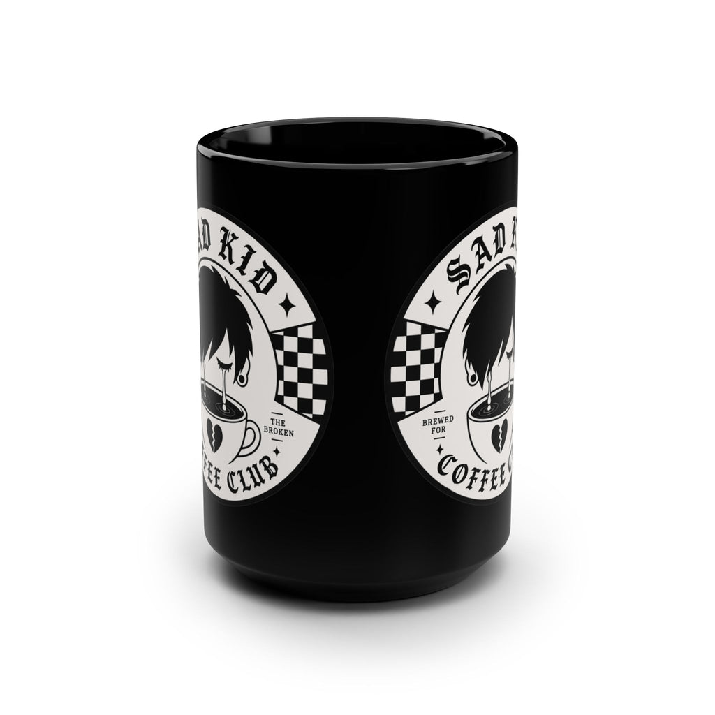 OG Sad Kid Black Mug, 15oz