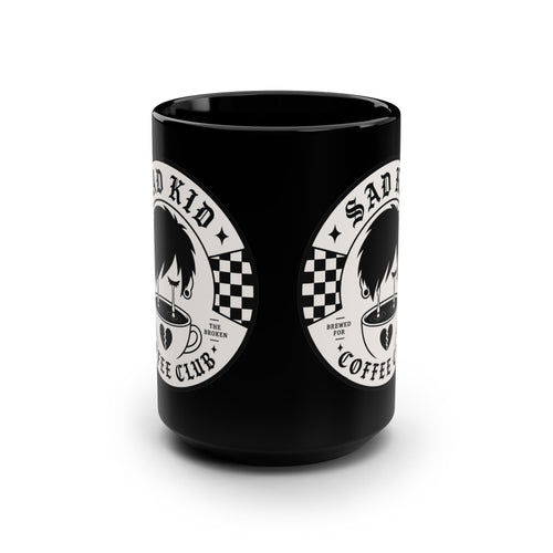 OG Sad Kid Black Mug, 15oz