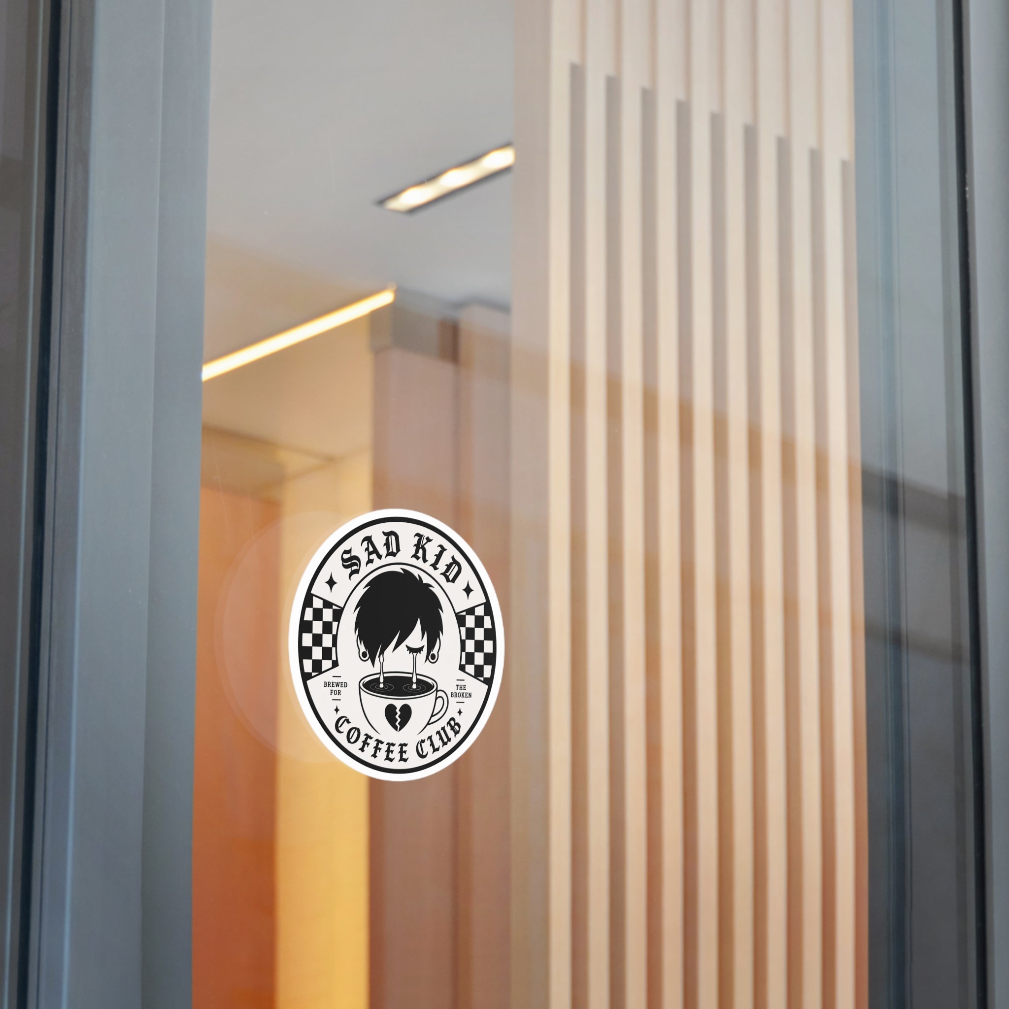 OG Sad Kid Logo Round Vinyl Stickers