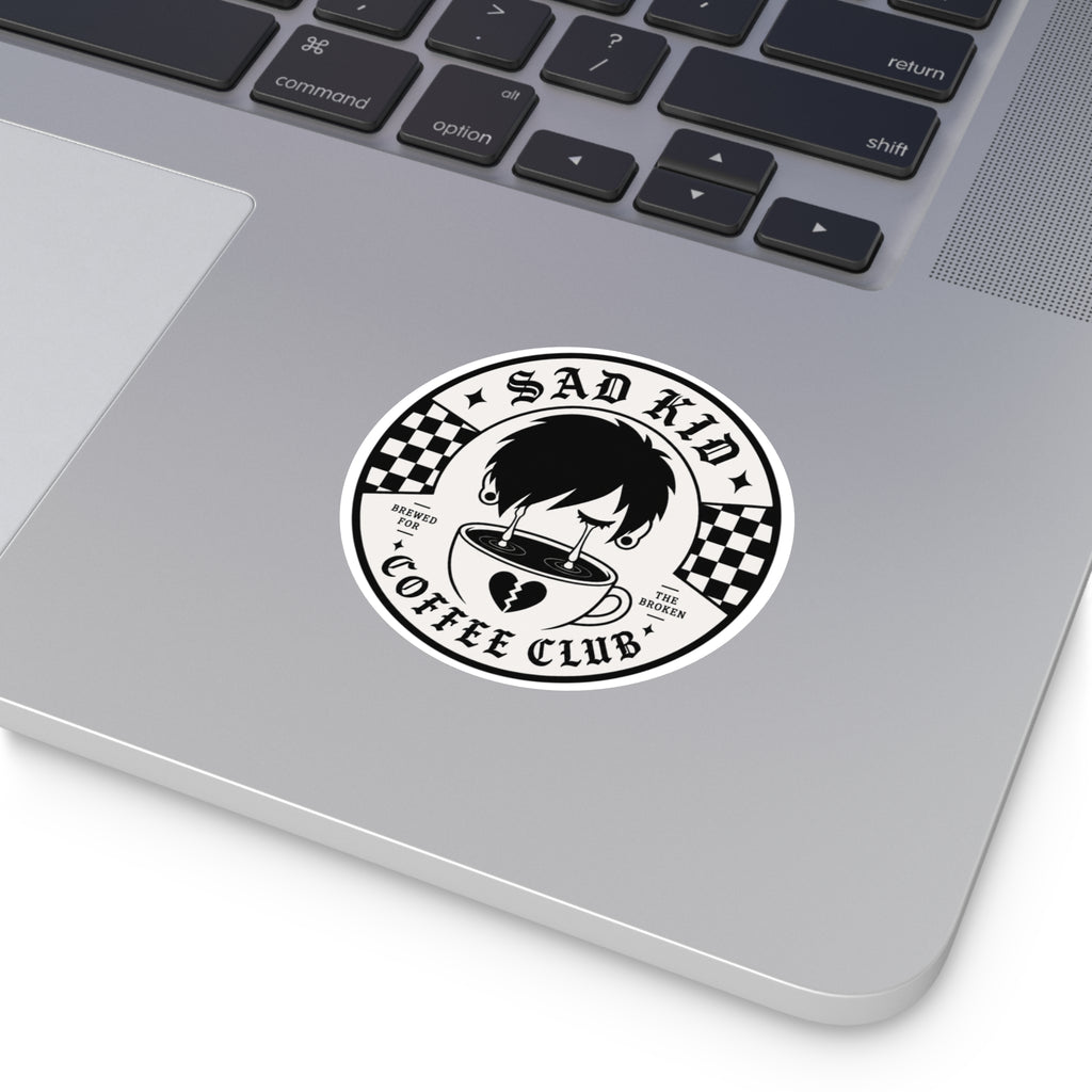 OG Sad Kid Logo Round Vinyl Stickers
